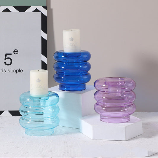 Ring Glass Candle Holder